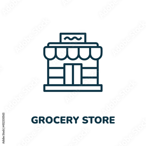 Grocery store icon vector. Store icon vector symbol illustration. Modern simple vector icon for your design. Supermarket icon vector.