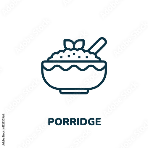 Porridge icon vector sign symbol. Simple element illustration. Dessert icon concept symbol design. Can be used for web and mobile.