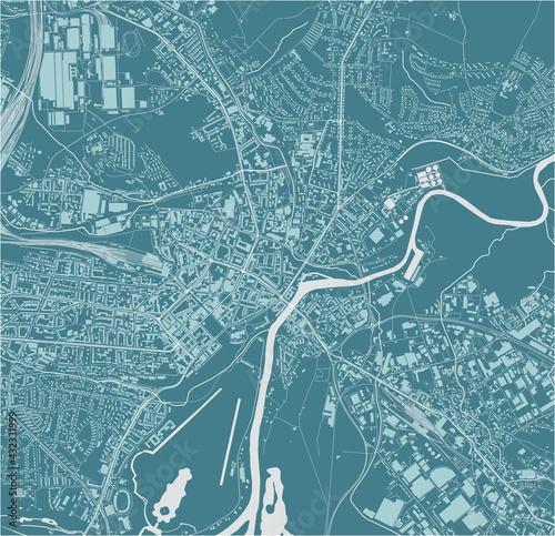 map of the city of of Kassel, Germany