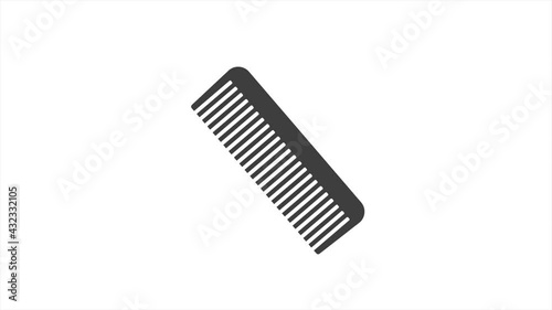 Hairbrush hair comb brush icon animation. Isolated fashion care 