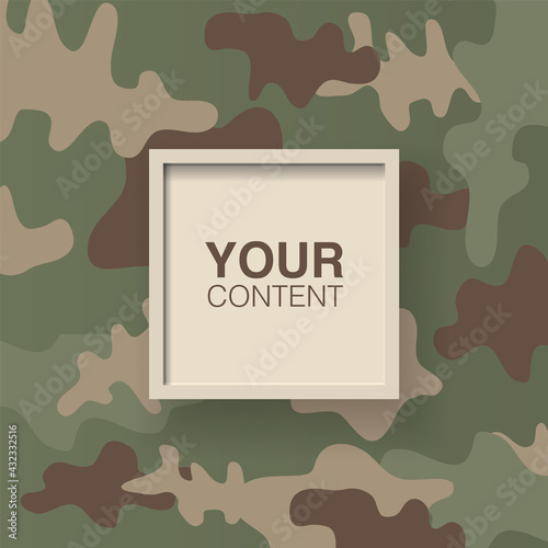 Retro camo pattern text box frames design background 
Eps 10 stock vector illustration