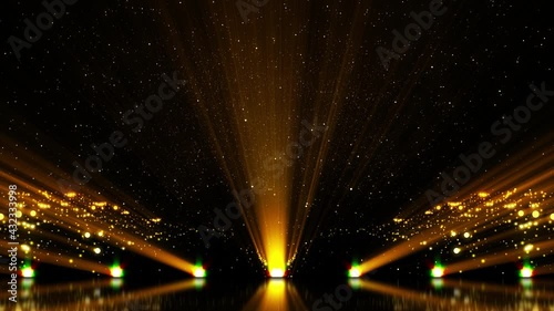 Golden Stage Parrticles Background