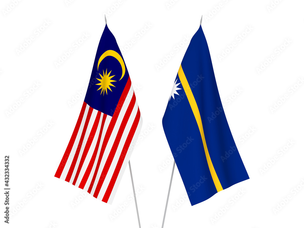 Malaysia and Republic of Nauru flags