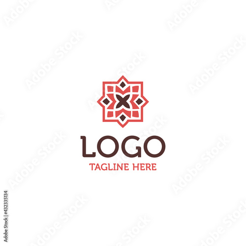 Oriental, ornament tile arabic logo 