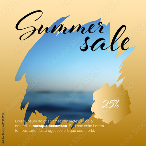 Summer Sale social media template design