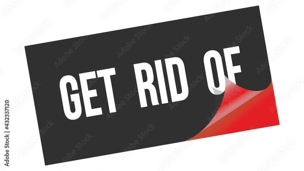 GET RID OF text on black red sticker stamp. GET RID OF text on black red sticker stamp.