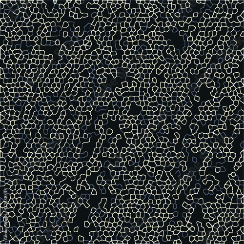 Black and white complex geometric vector seamless pattern