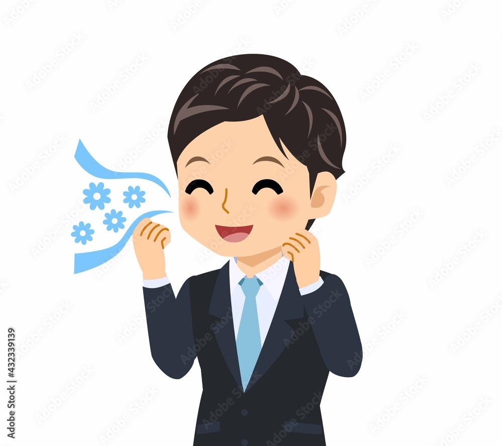 黒いスーツを着た男 黒いスーツを着た男