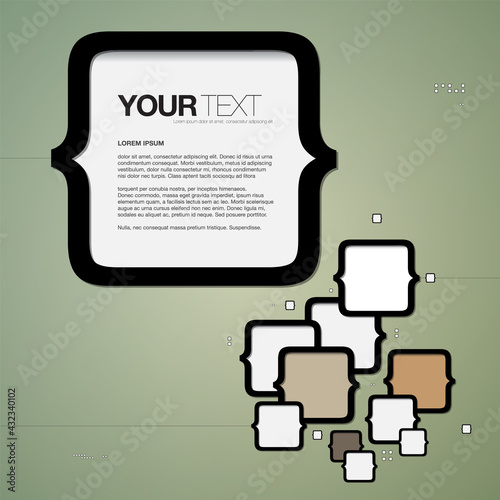 Abstract pastel color text box background 
Eps 10 stock vector illustration