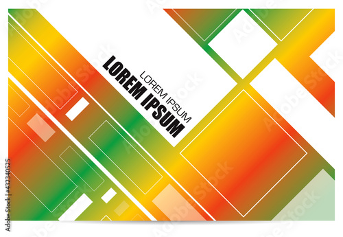 reggae rasta color dynamic square background modern template design