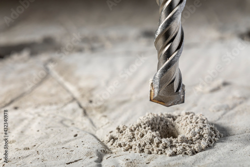 Drill bit for drilling concrete masonry or stone. Metal work industry.