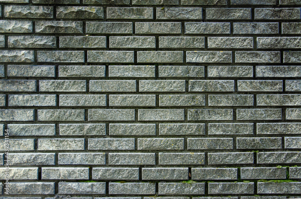 Texture background of gray brick wall