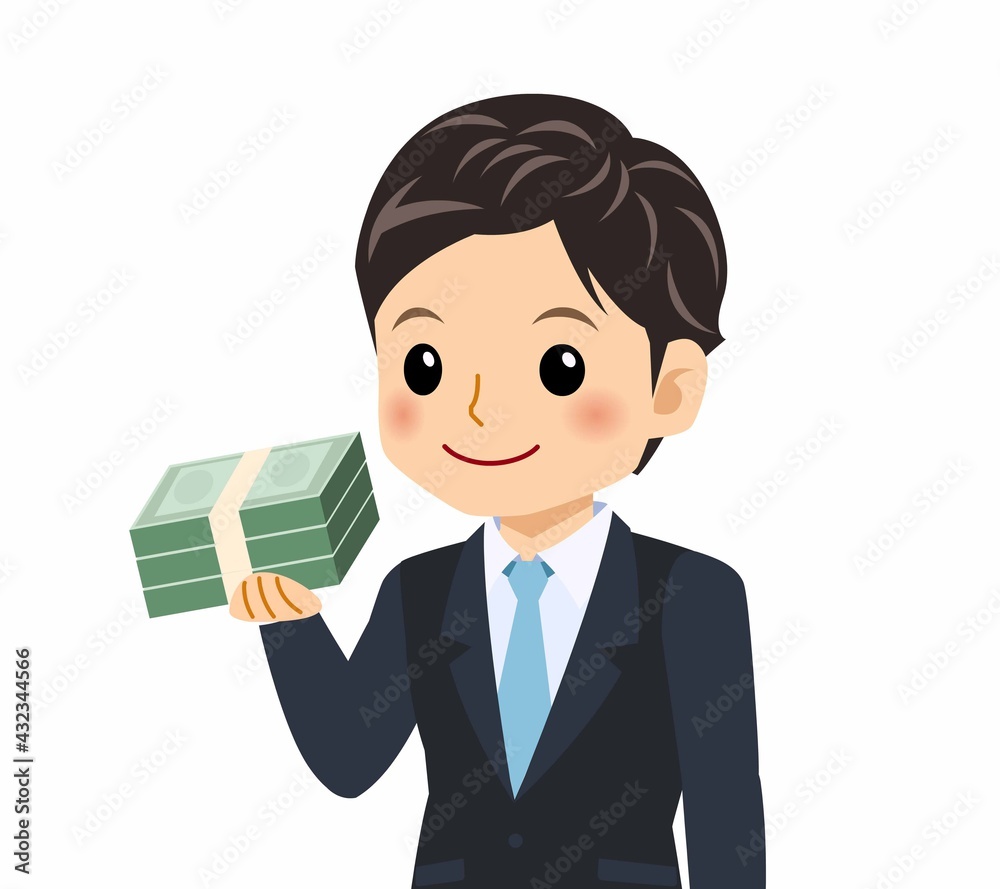 黒いスーツを着た男