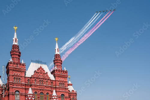 Photography Victory parade on Victory Day on May 9