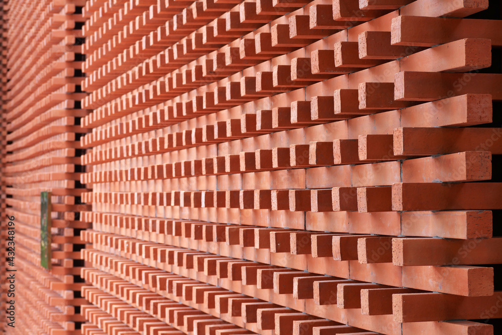 Red Bricks wall Pattern for Background. Red Bricks wall Pattern for Background.