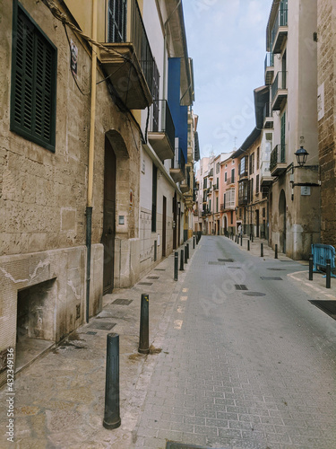 Narrow street in the town Palma Mallorca