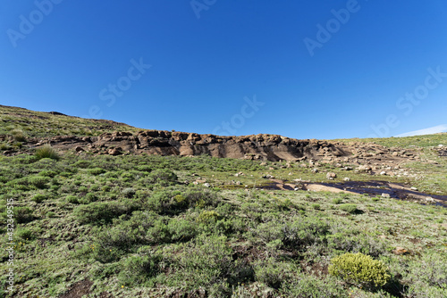 Lesotho - Drachenberge - Hochebene am Sanipass photo