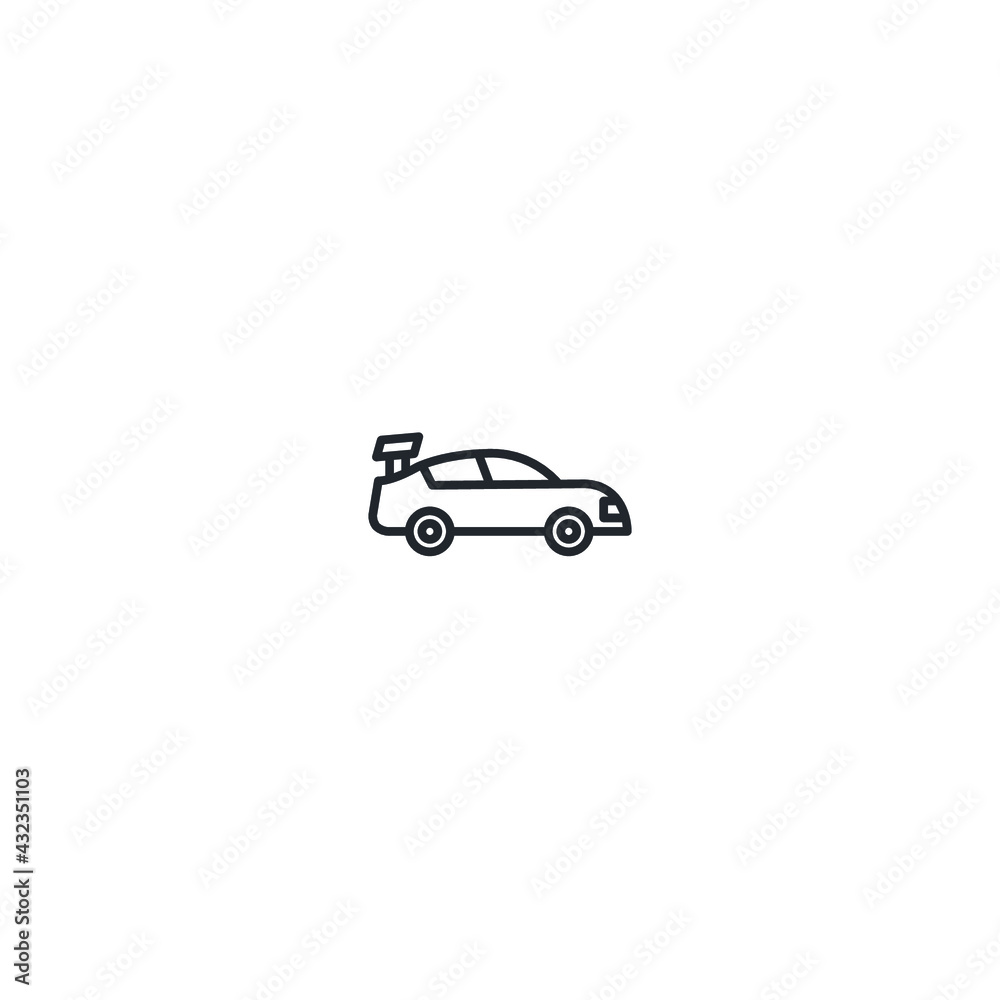 Sport car flat icon- vector
