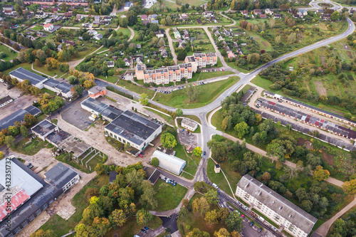 Aerial view of Kuldiga  Latvia