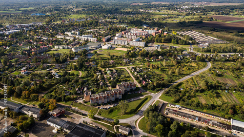 Aerial view of Kuldiga, Latvia © Bargais