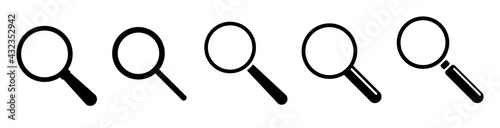 Icon of loupe. Magnifying glass icon. Search simbol