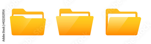 Flat folder icon vector illustration