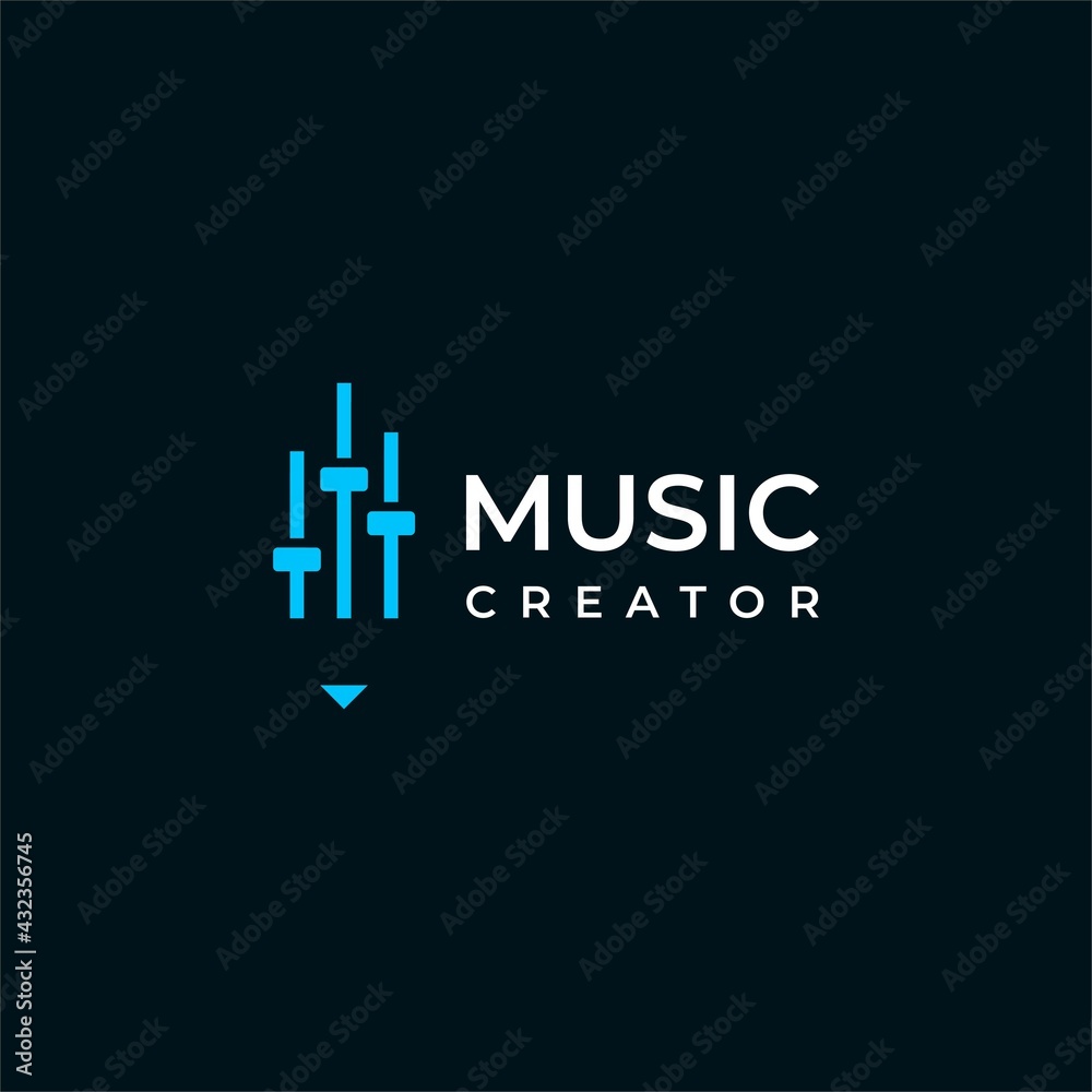 Modern and unique logo about music.
EPS10, Vector.
