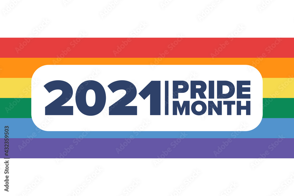 June is LGBT Pride Month. Holiday concept. Template for background, banner, card, poster with text inscription. Vector EPS10 illustration. June is LGBT Pride Month. Holiday concept. Template for background, banner, card, poster with text inscription. Vector EPS10 illustration.