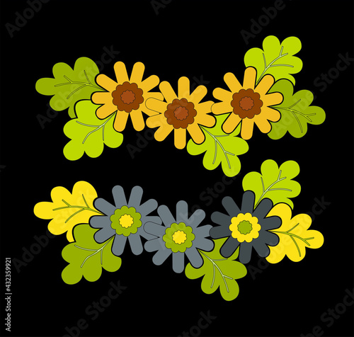 ELEGANT COLORFUL FLOWERS STANCIL TO DECORATE