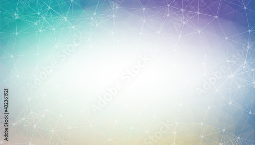 Abstract Dark Purple Polygonal Space Background with Connecting Dots and Lines. Connection structure and science background. Futuristic HUD design.