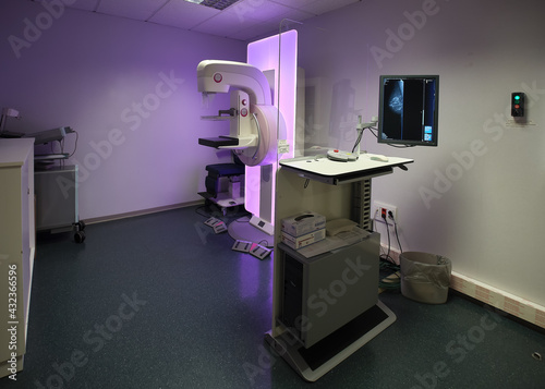 Room for performing mammograms in a modern hospital