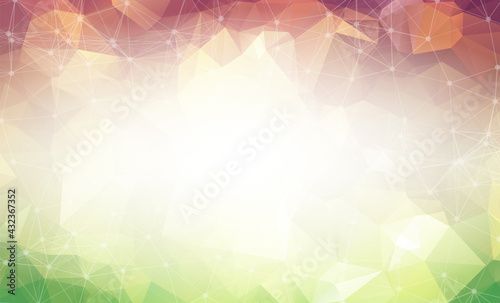 Colorful low poly background. Polygonal design pattern. Bright mosaic modern geometric design, Creative Design Templates. Connected lines with dots.