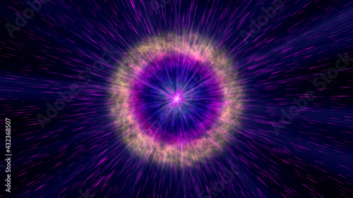 Fototapeta Naklejka Na Ścianę i Meble -  Pulsar star light in space
