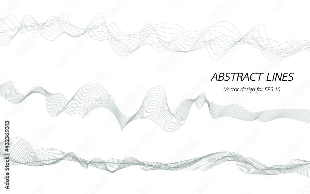 Abstract wave design geometric pattern. Background digital technology line frequency, smooth stripe, color tone white gray and black. Graphic element concept with copy space, crypto currency. Vector. Abstract wave design geometric pattern. Background digital technology line frequency, smooth stripe, color tone white gray and black. Graphic element concept with copy space, crypto currency. Vector.