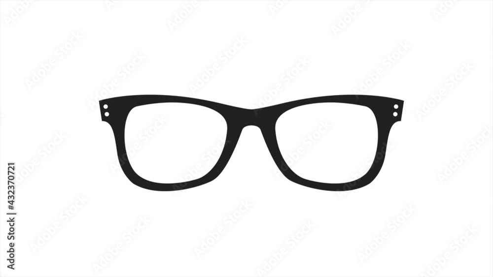 Man glasses icon animation, search animated icon 4k resolution Man glasses icon animation, search animated icon 4k resolution