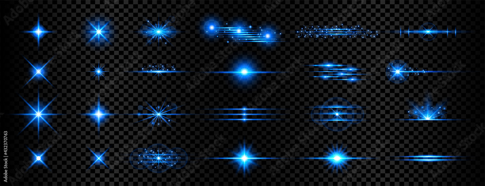 sparkle blue transparent light effect lens flare background