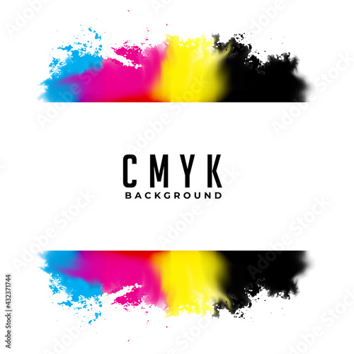 abstract cmyk watercolor splatter background