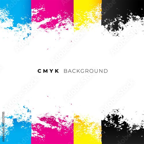 abstract cmyk watercolor background design photo