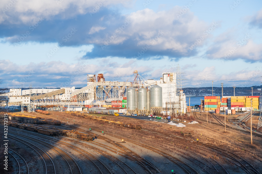 Rail lines and the port of Halifax, Nova Scotia Rail lines and the port of Halifax, Nova Scotia