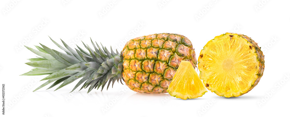pineapple on white background pineapple on white background