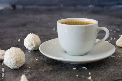 cup of coffee and cookies