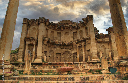 Ruins of the ancient Roman city of Jerash, Jordan photo