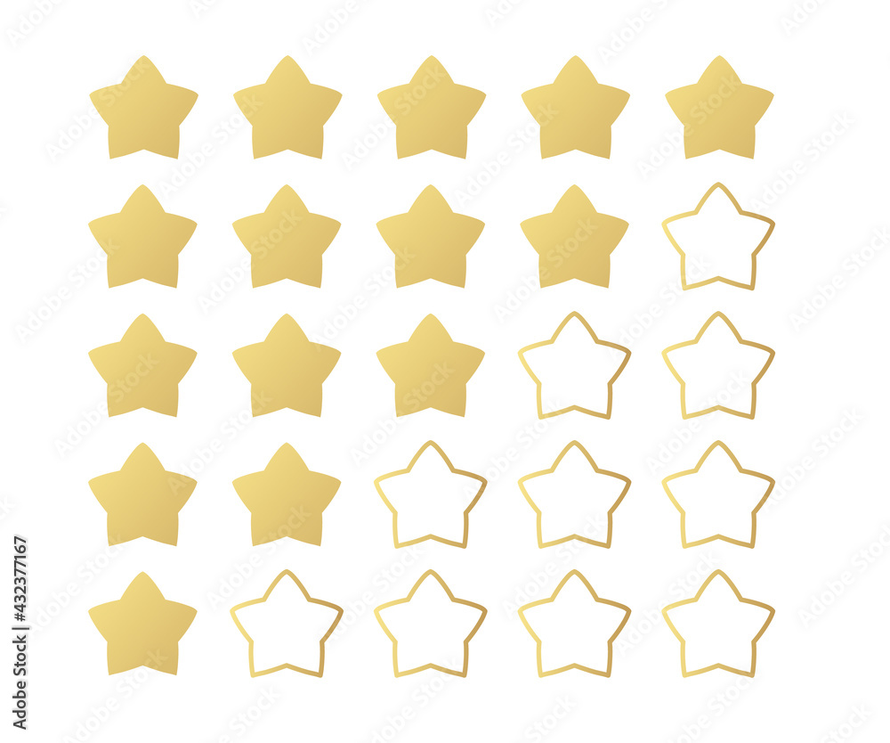 5 star icon vector illustration eps10. Rating review flat icon for apps and websites, infographics - Vector 5 star icon vector illustration eps10. Rating review flat icon for apps and websites, infographics - Vector