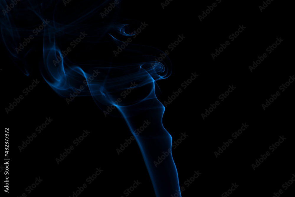 Flow of smoke on black background, abstract and background Flow of smoke on black background, abstract and background