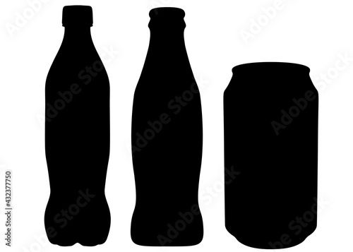 Sweet bottled water. Vector image. photo