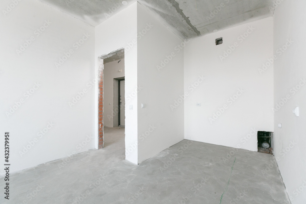 custom made wallpaper toronto digitalinterior of the apartment without decoration in gray colors