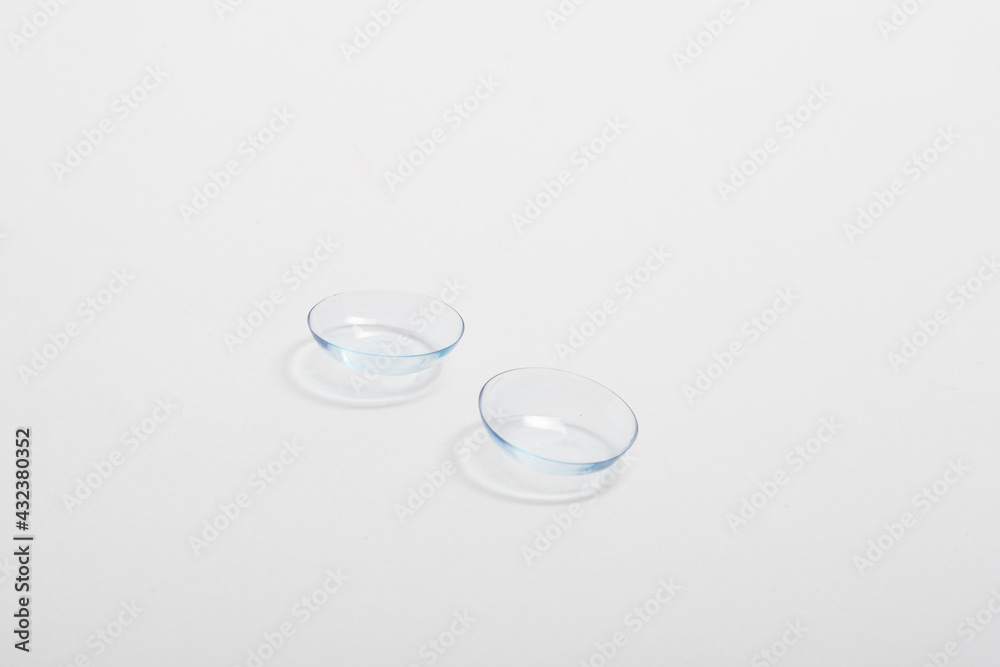 Contact lenses without container on a white background Contact lenses without container on a white background