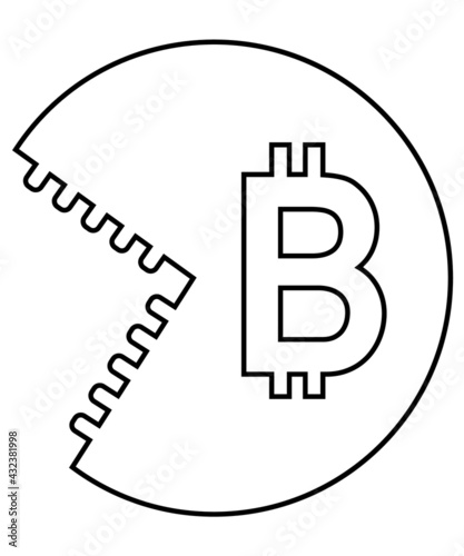 coin eat bank line symbol