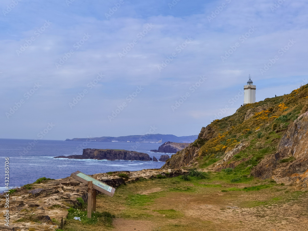 lighthouse on the coast of Mera, Oleiros, A Coruña 