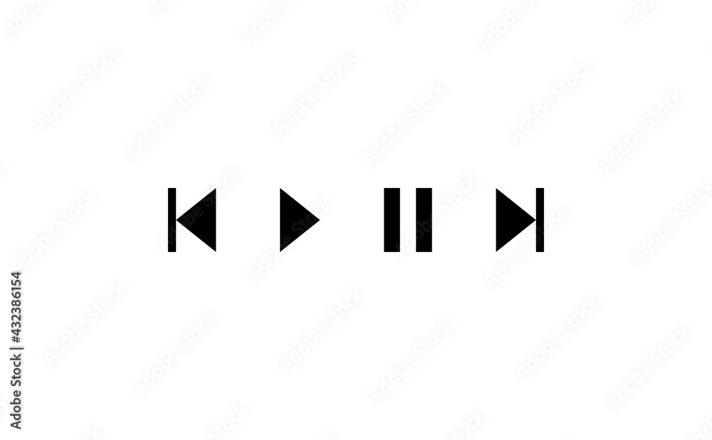 play pause button icon. Vector illustration. play pause button icon. Vector illustration.